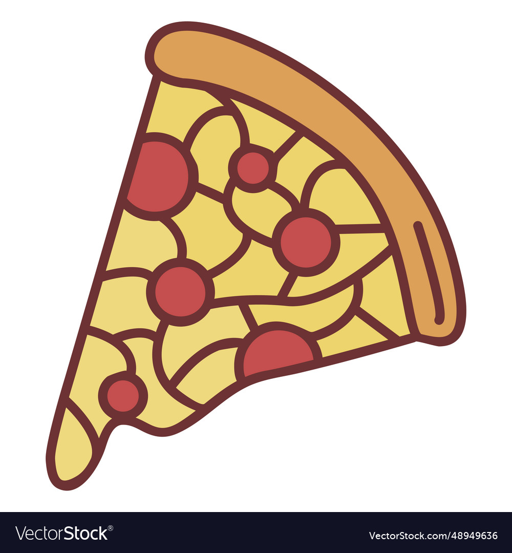 Pepperoni pizza food polygonal