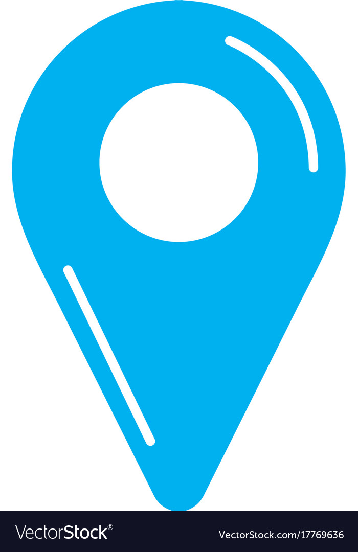 Silhouette location symbol to search in the map