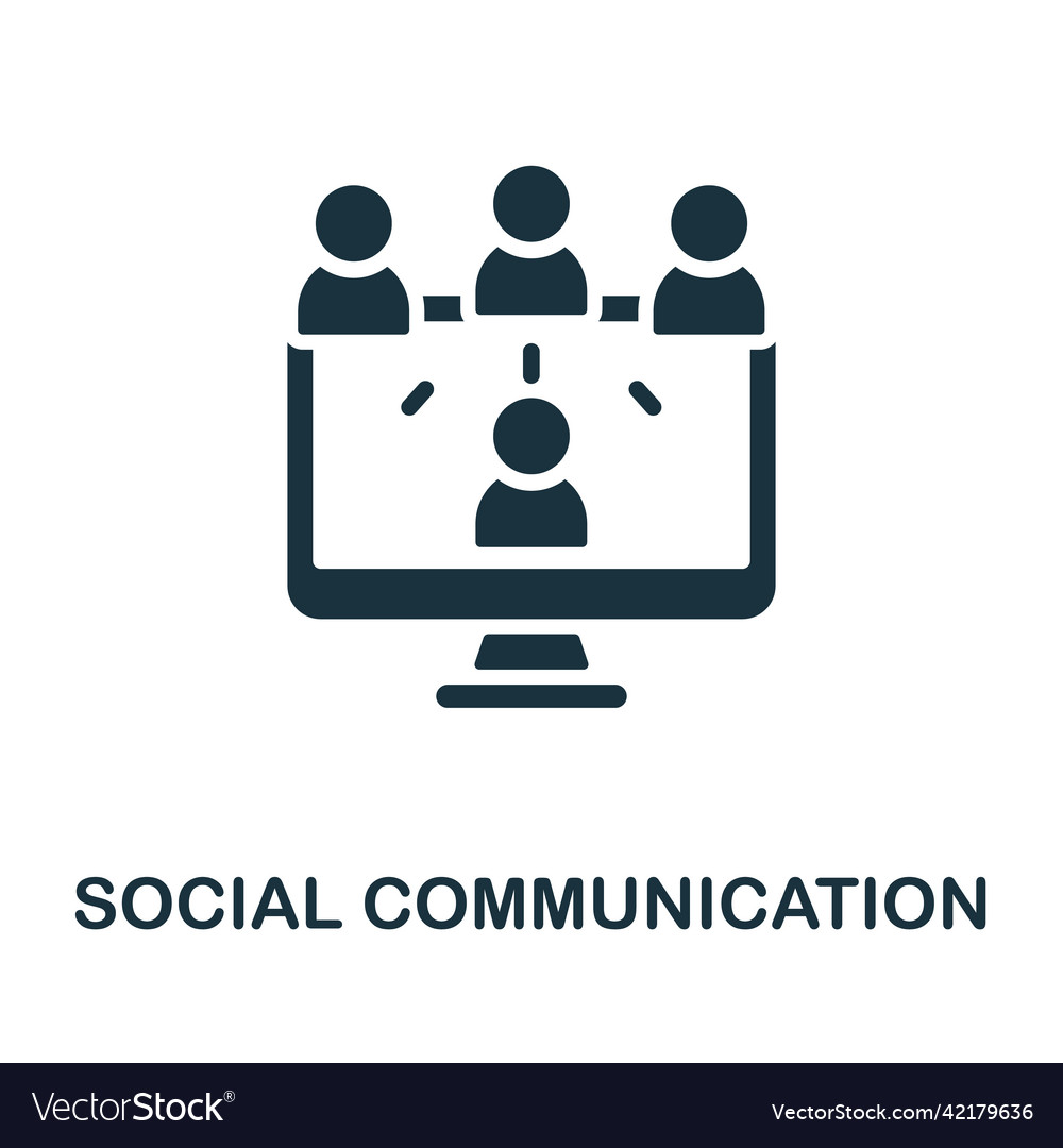 Social communication icon simple element from