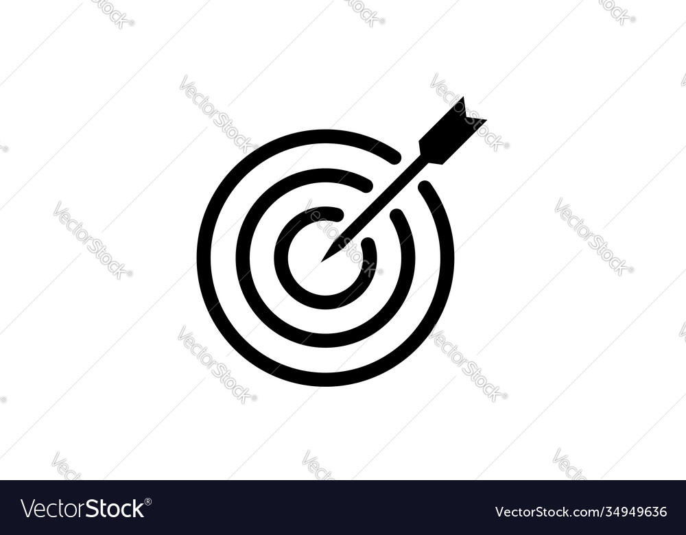 Target icon goal focus objectives Royalty Free Vector Image