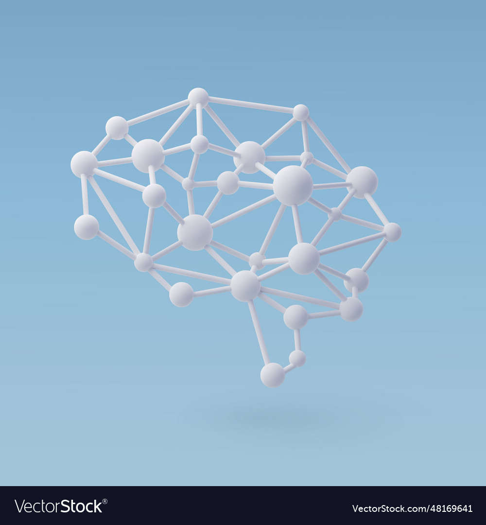 3d Ai Brain In Science And Business Technology Vector Image 3d Ai Brain In Science And Business Technology Vector Image