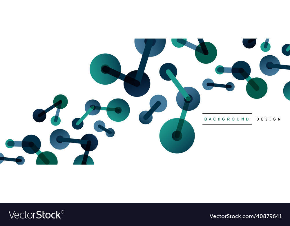 Abstract background round dots connected by lines