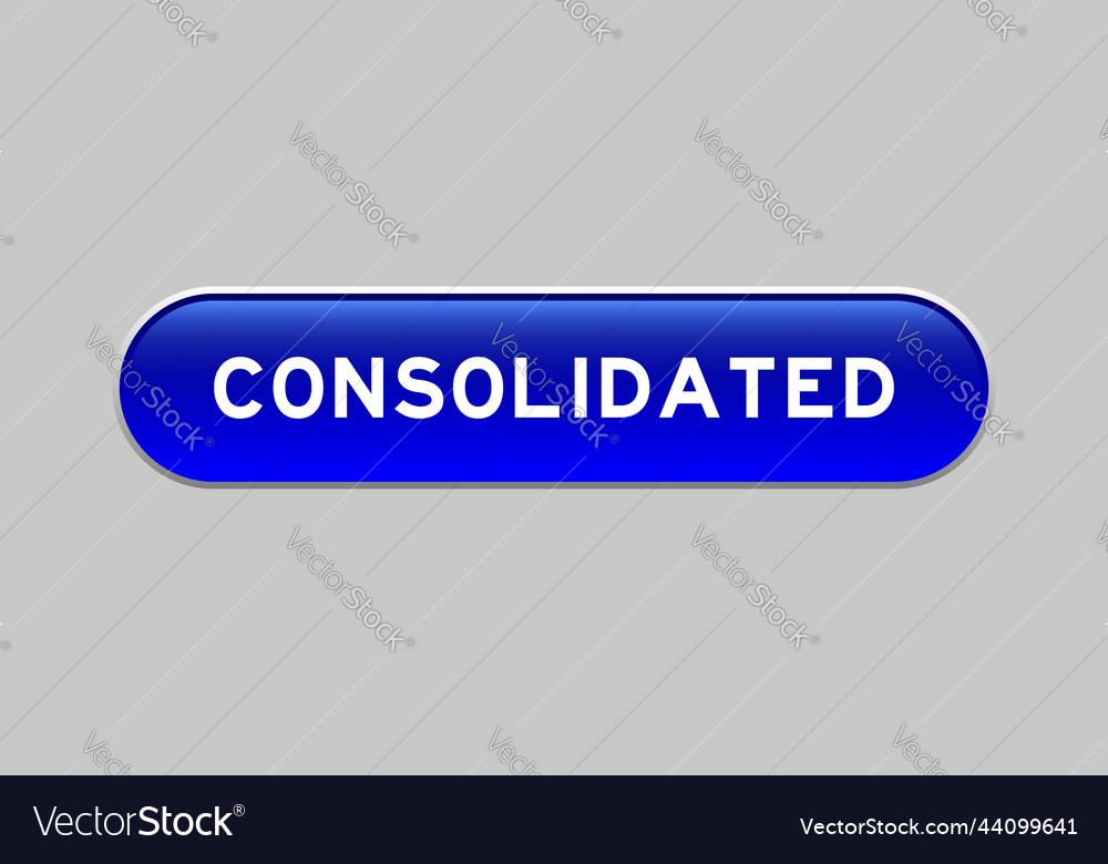 Blue color capsule shape button with word