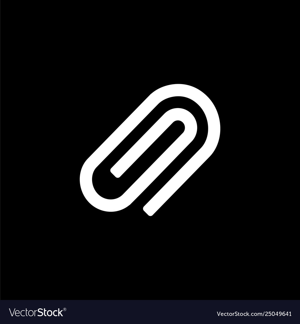 Clip icon for simple flat style ui design