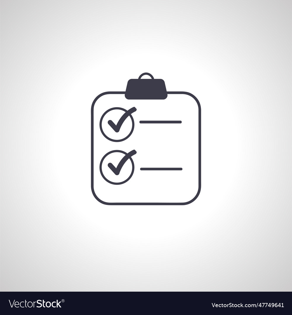 Clipboard icon with check mark Vector Image Clipboard icon with check mark