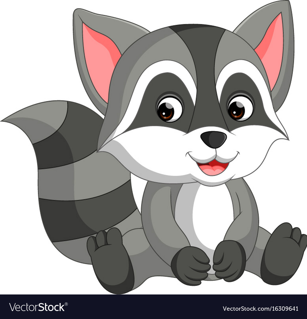 Download Cute raccoon cartoon Royalty Free Vector Image