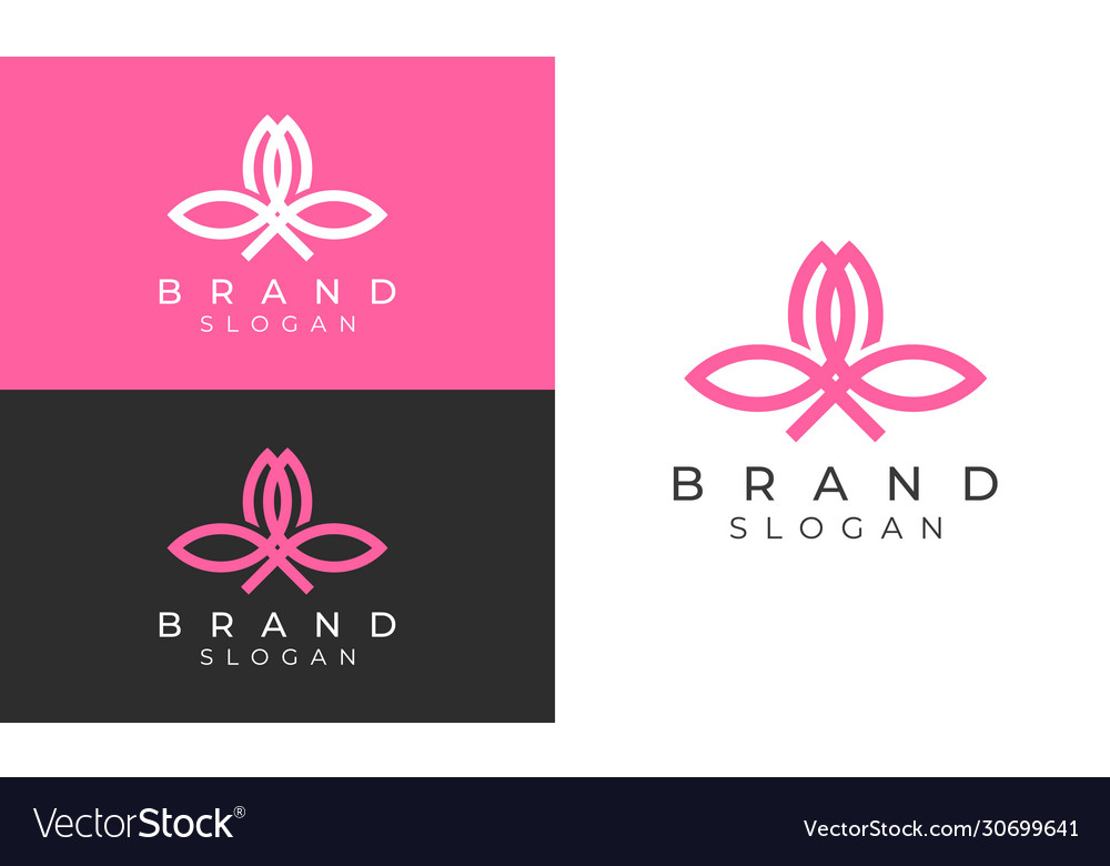 Feminine fashion boutique logo design Royalty Free Vector