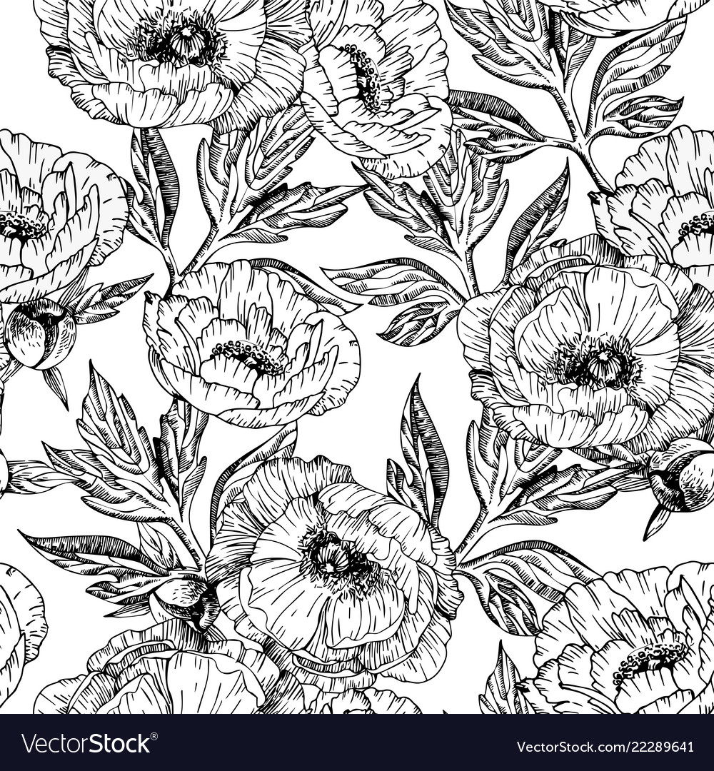 Floral seamless pattern Royalty Free Vector Image