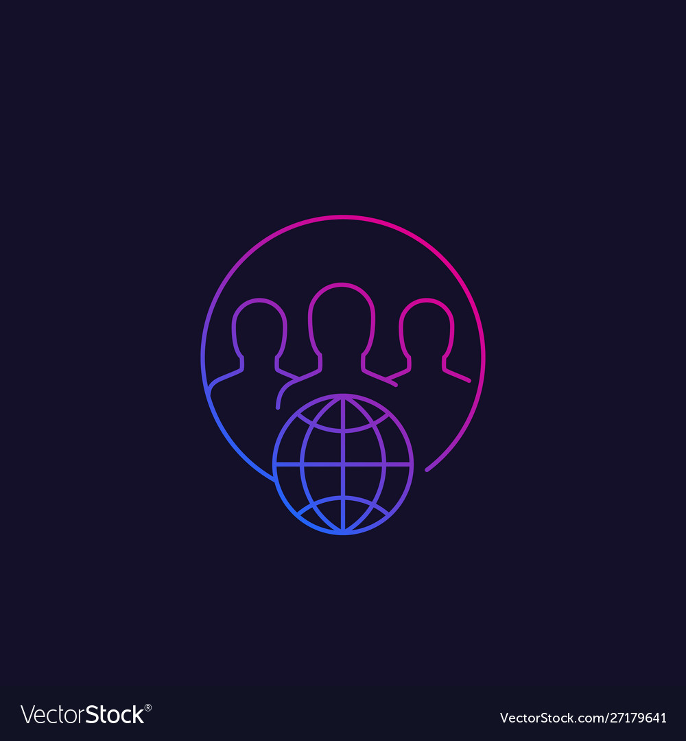 Group Connection Linear Icon