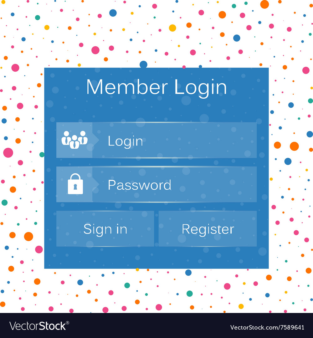 Mobile user ui kit form interface for web