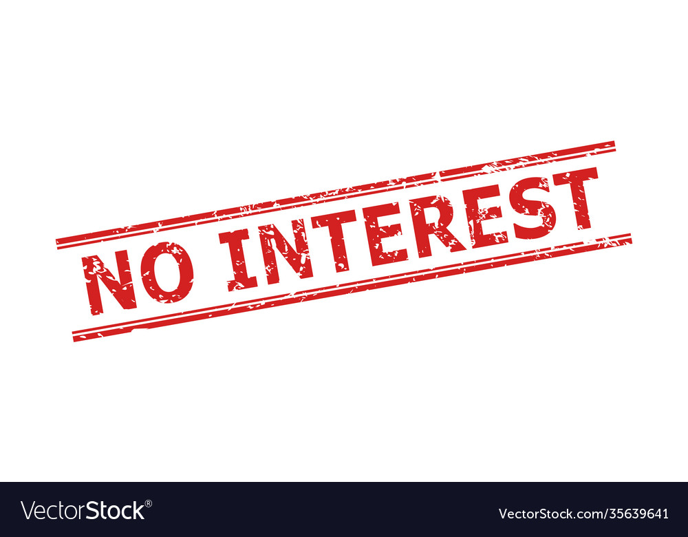 No interest stamp with distress style and double