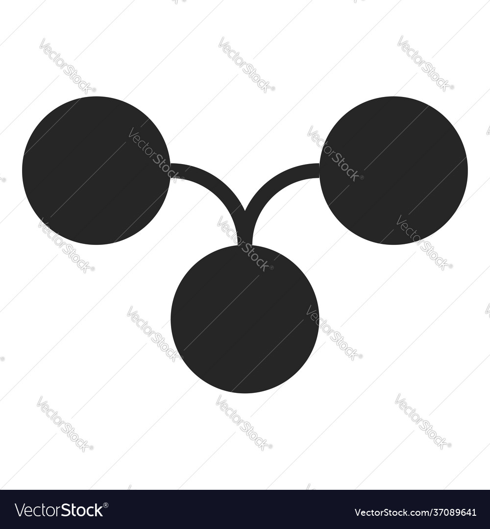 Nodes circles with connections interconnected vector image Nodes circles with connections interconnected