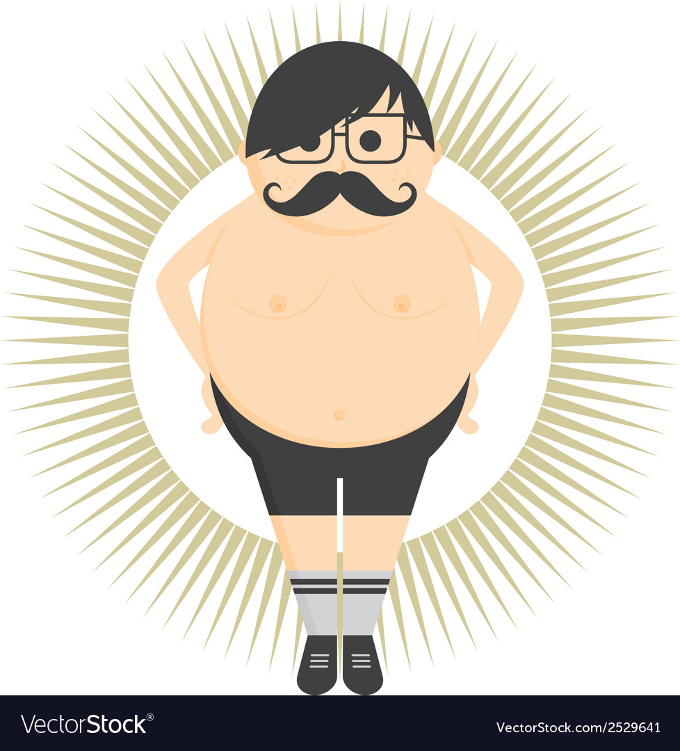 Old fat man Royalty Free Vector Image - VectorStock