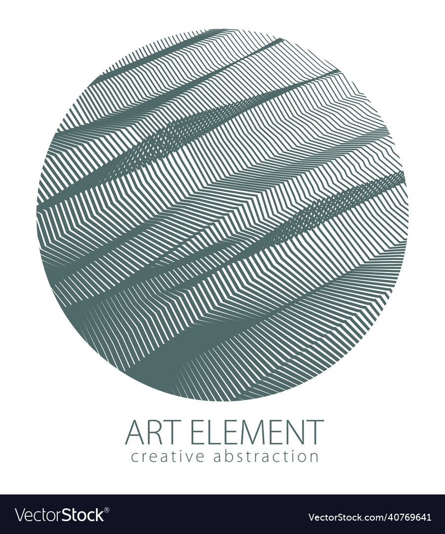 Round shape art and design element of beautiful Vector Image