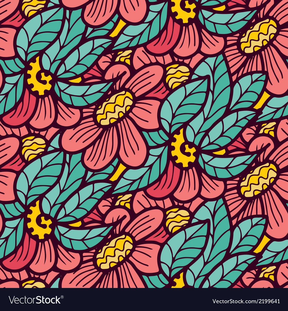 Seamless pattern - simple flower background