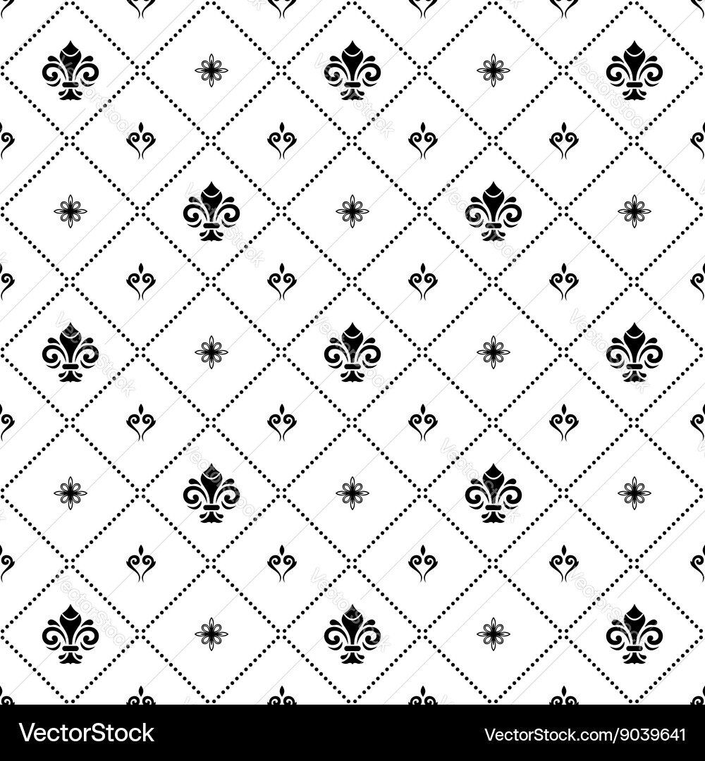 Seamless pattern with royal lily Royalty Free Vector Image