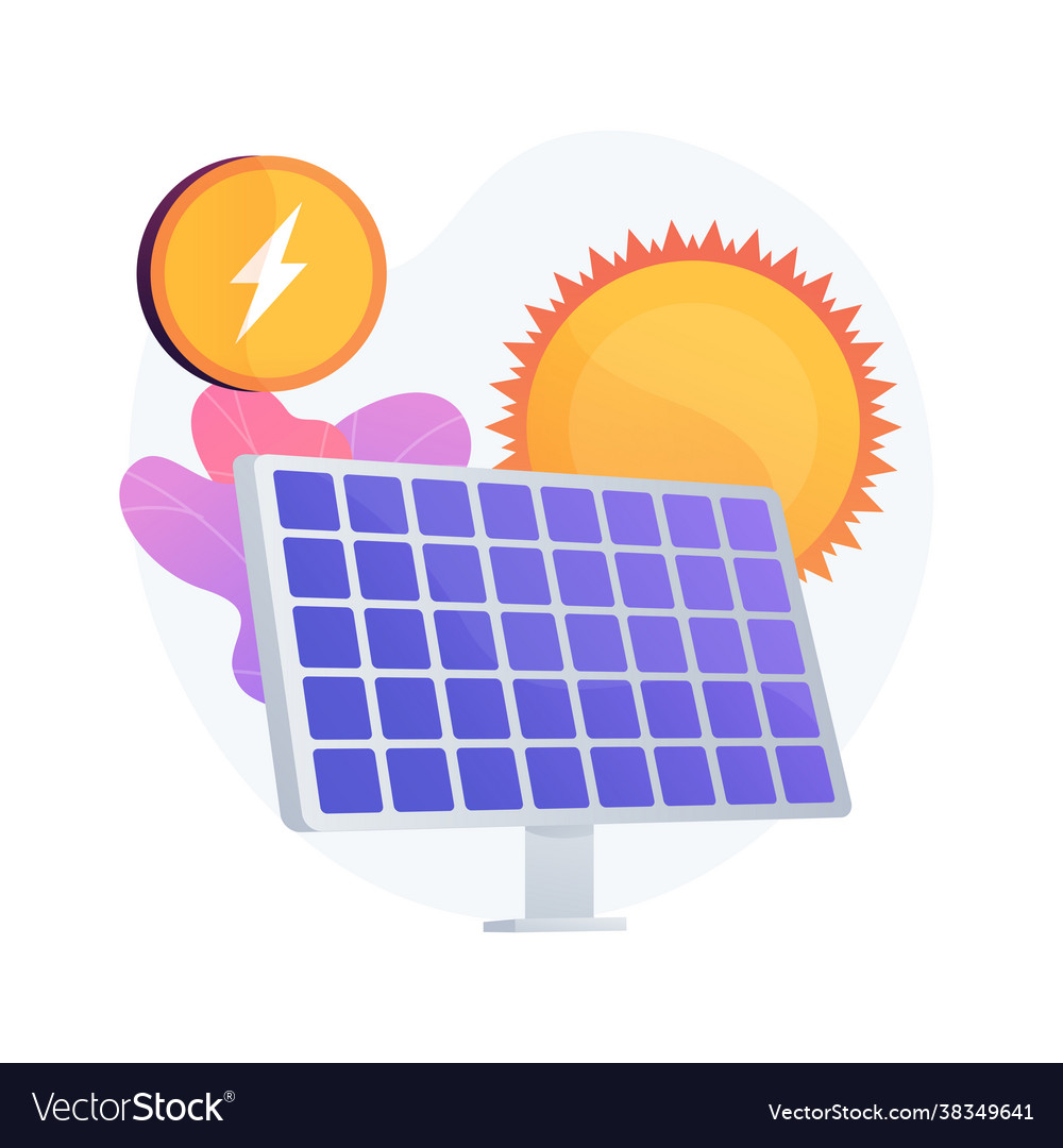 Solar energy concept metaphor vector image Solar energy concept metaphor