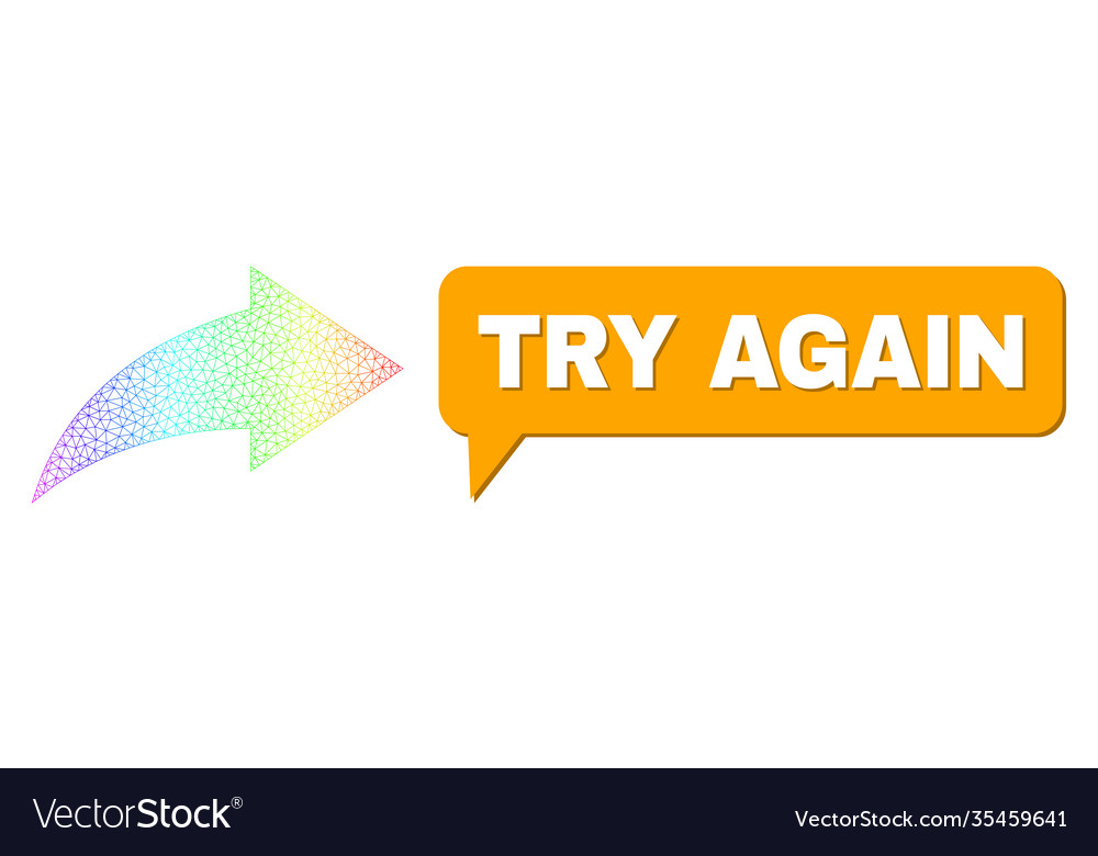 Spectrum mesh gradient redo icon and try again vector image Spectrum mesh gradient redo icon and try again