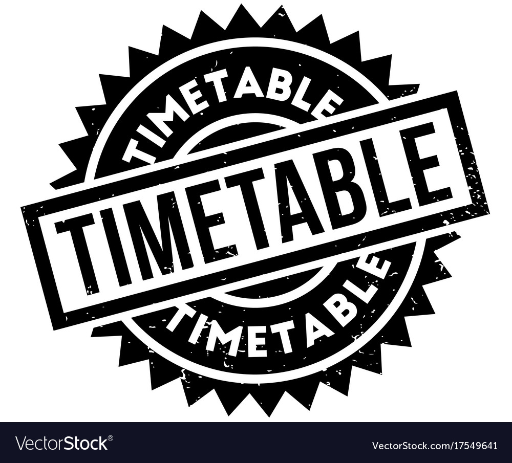 Timetable rubber stamp Royalty Free Vector Image