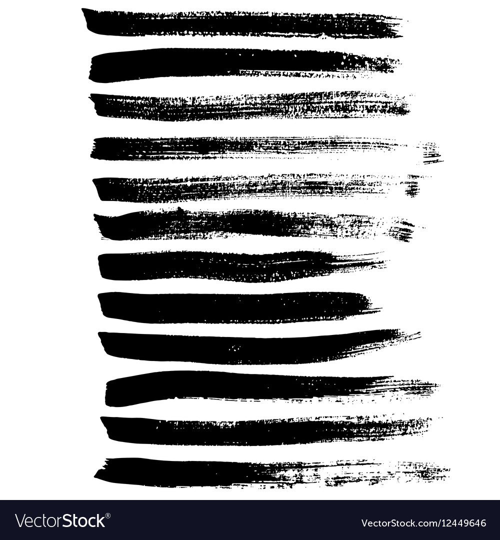 Black ink brush strokes