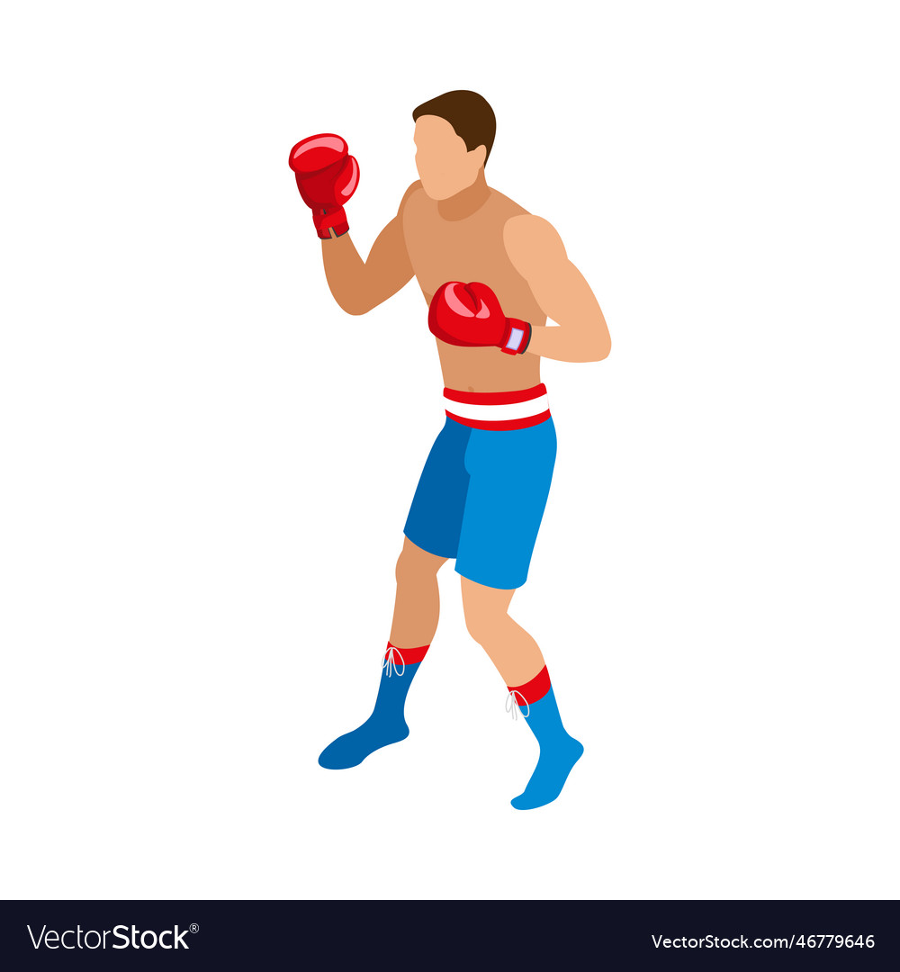 Boxer isometric Royalty Free Vector Image - VectorStock