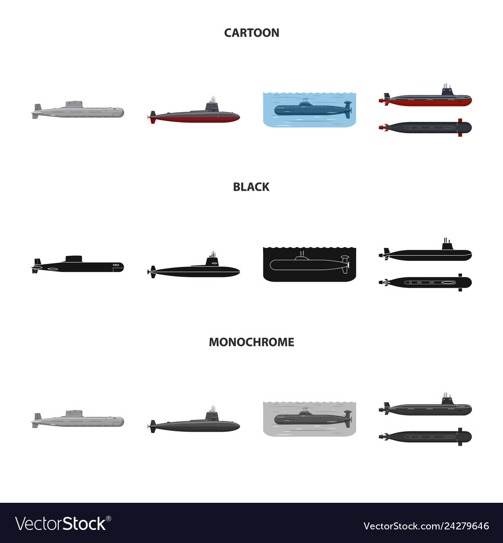 Design of war and ship sign set