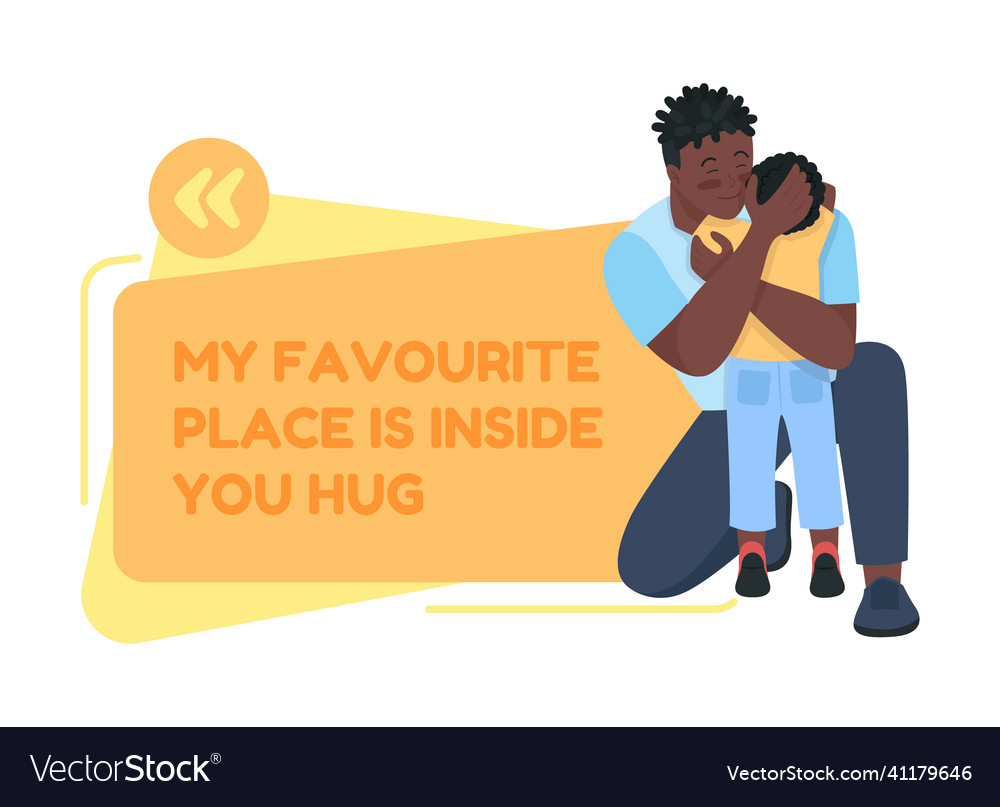 Father son relationship quote box with flat vector image Father son relationship quote box with flat
