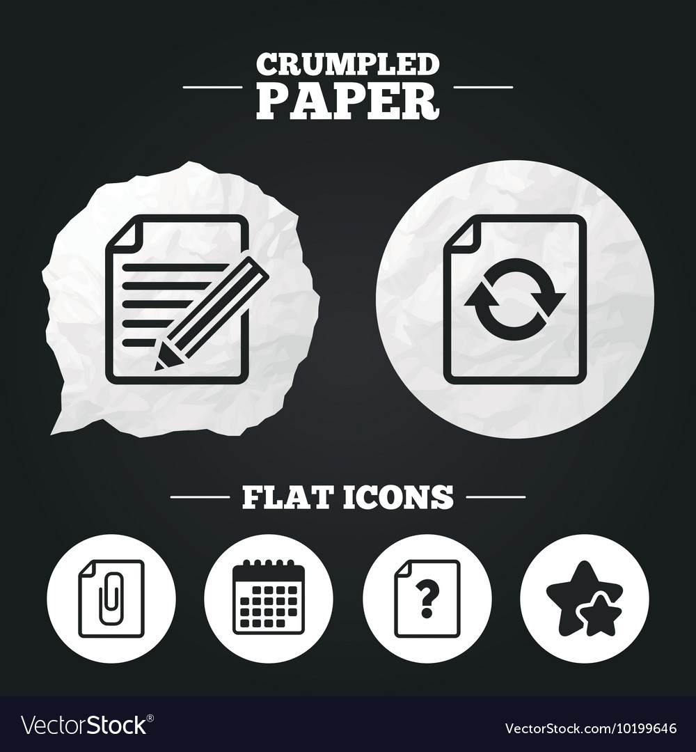 File edit icons question help signs