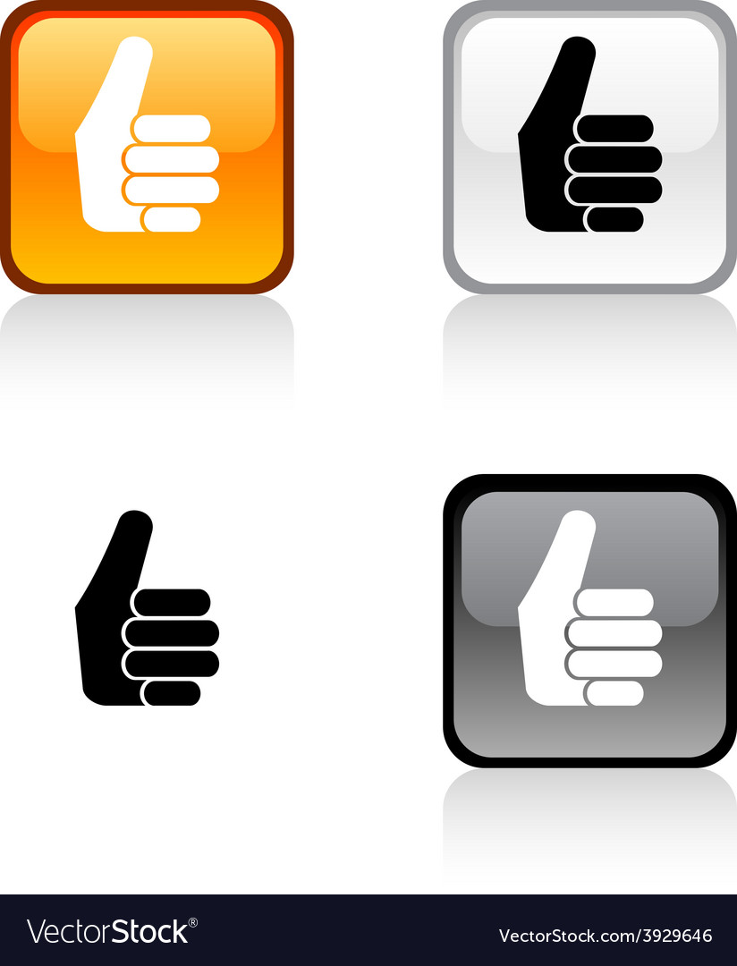 Glossy Square Button