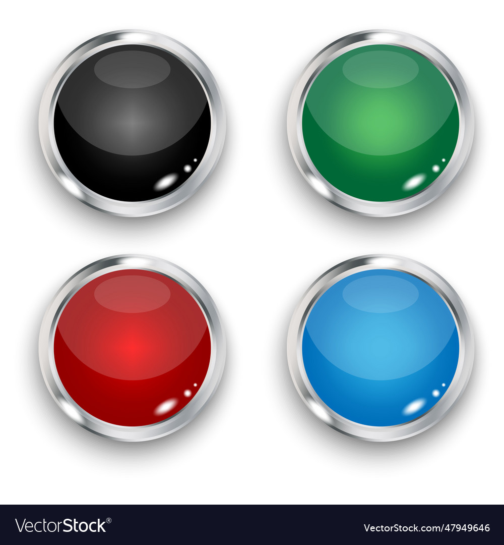 Glossy web buttons eps 10 vector image Glossy web buttons eps 10