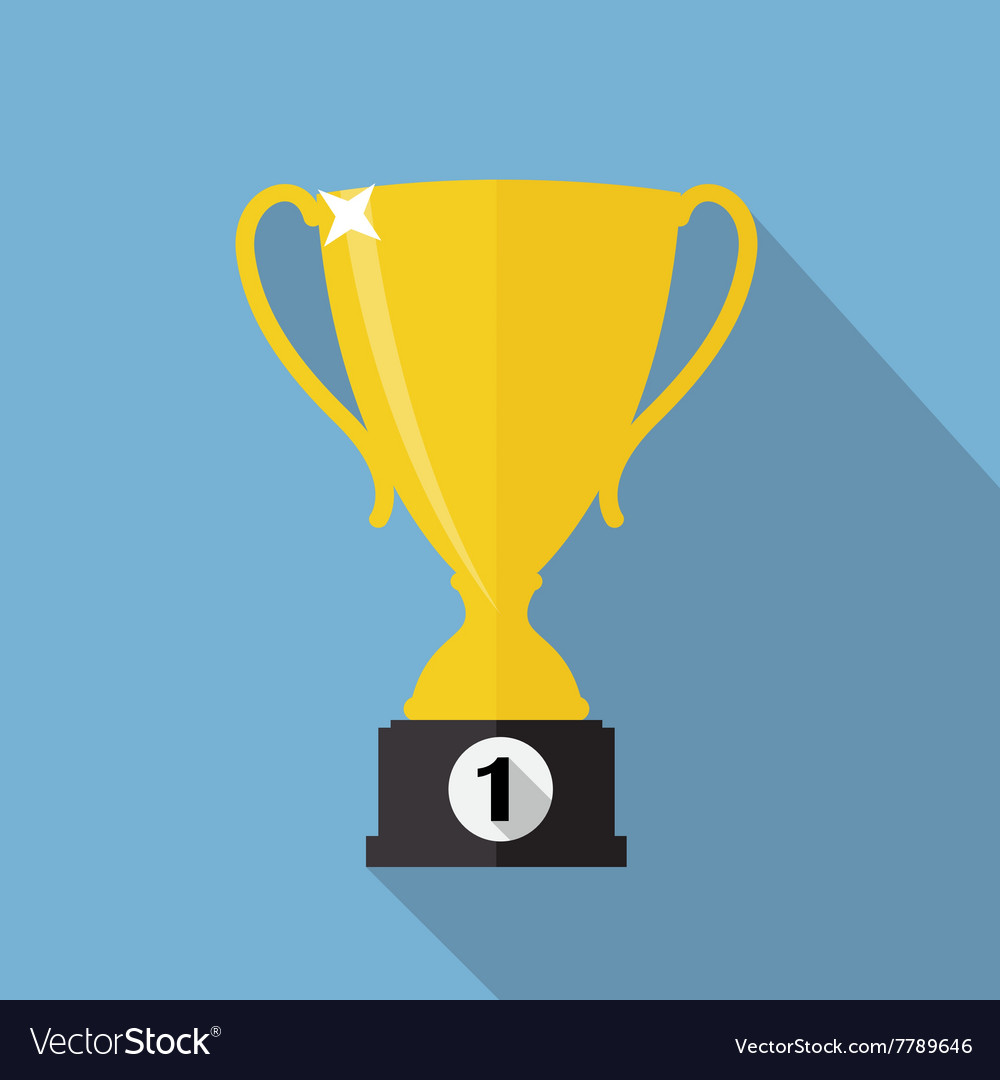 Gold Trophy Cup Winner Royalty Free Vector Image