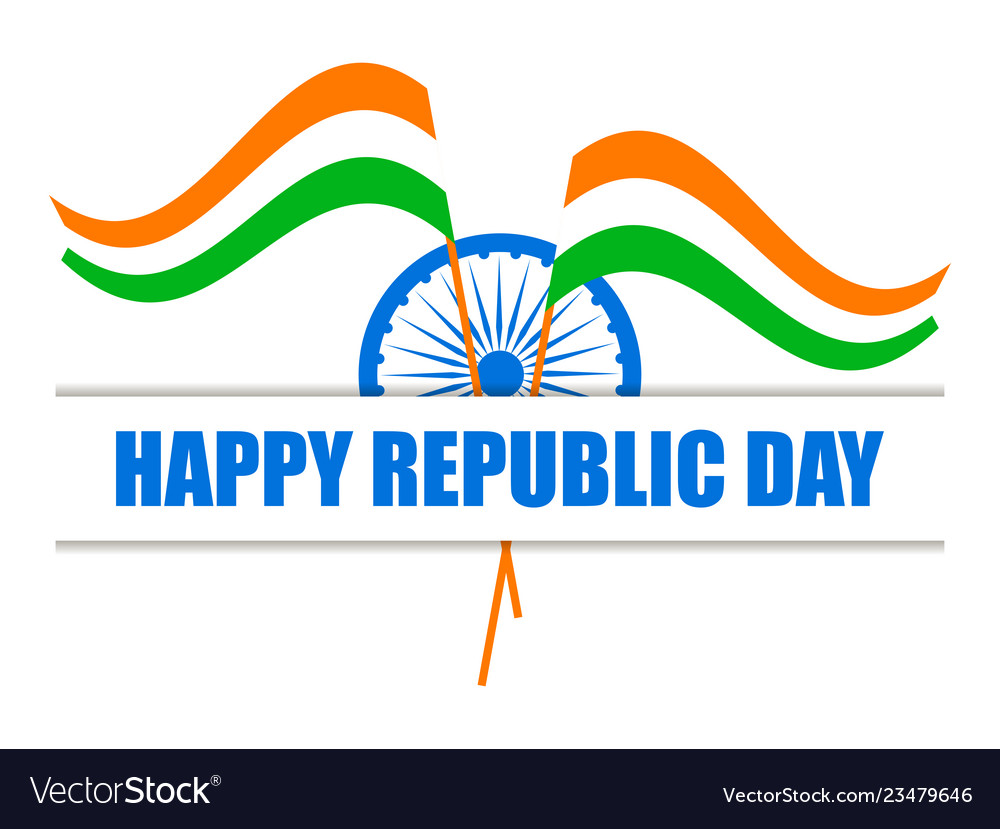 Happy republic day of india national flag of india