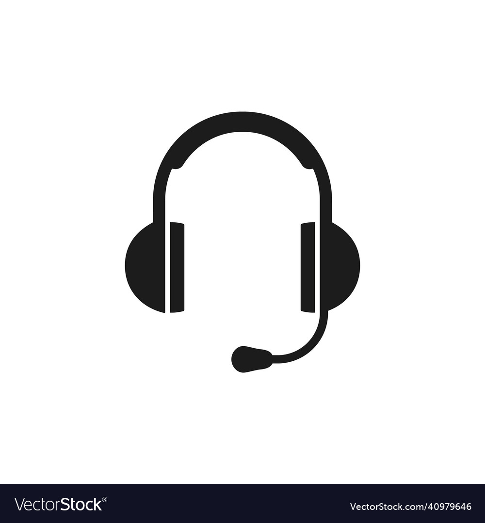 Headphones icon for support or call center