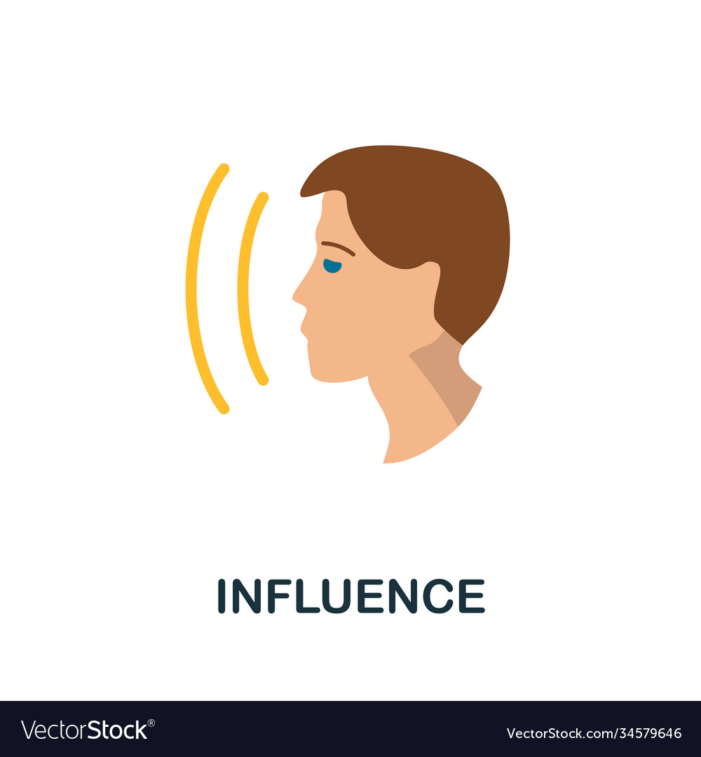 Influence icon simple element from creativity