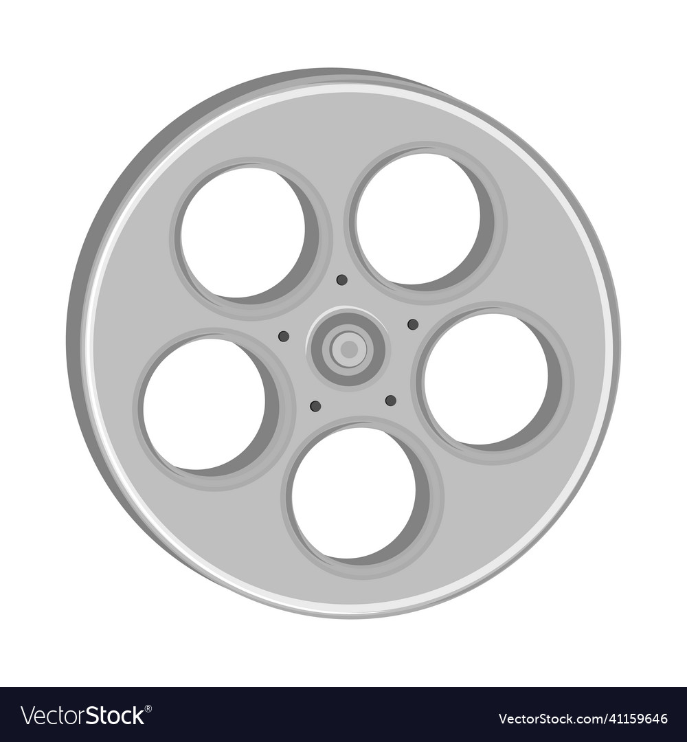 Isolated object of reel and roll logo web element