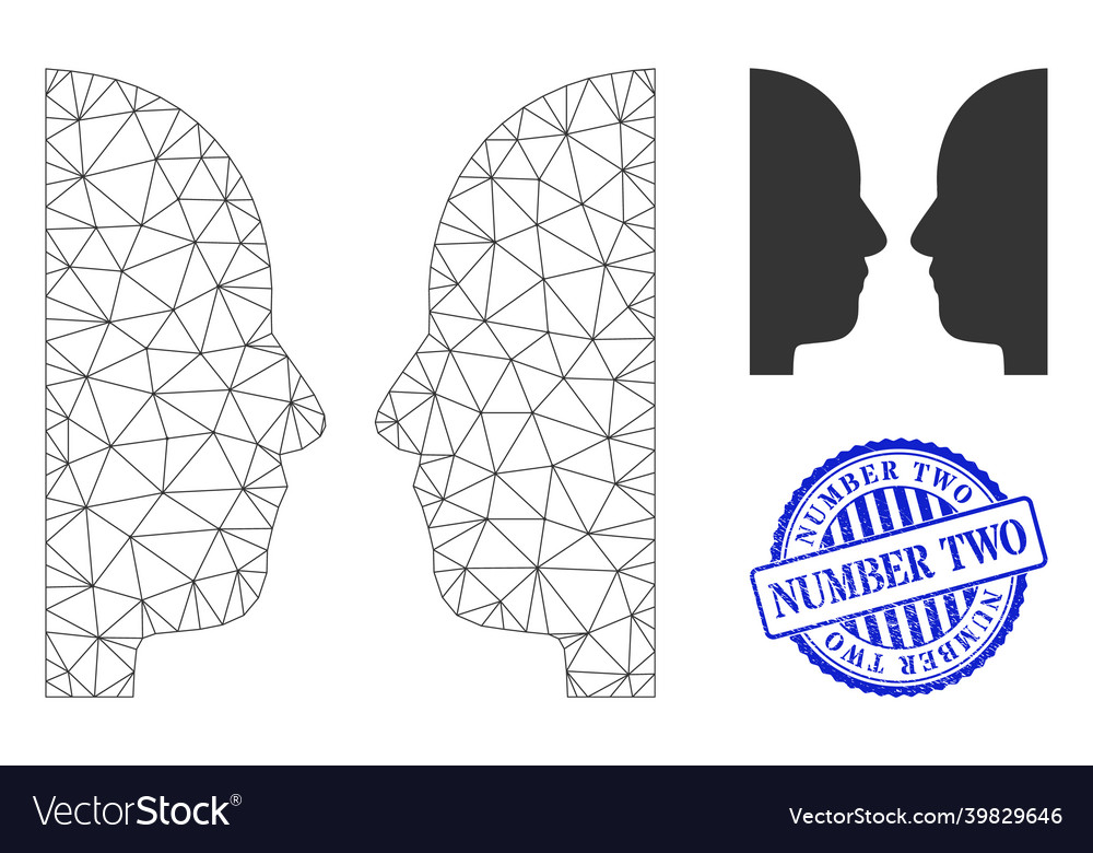 Number two textured badge and web net dual face