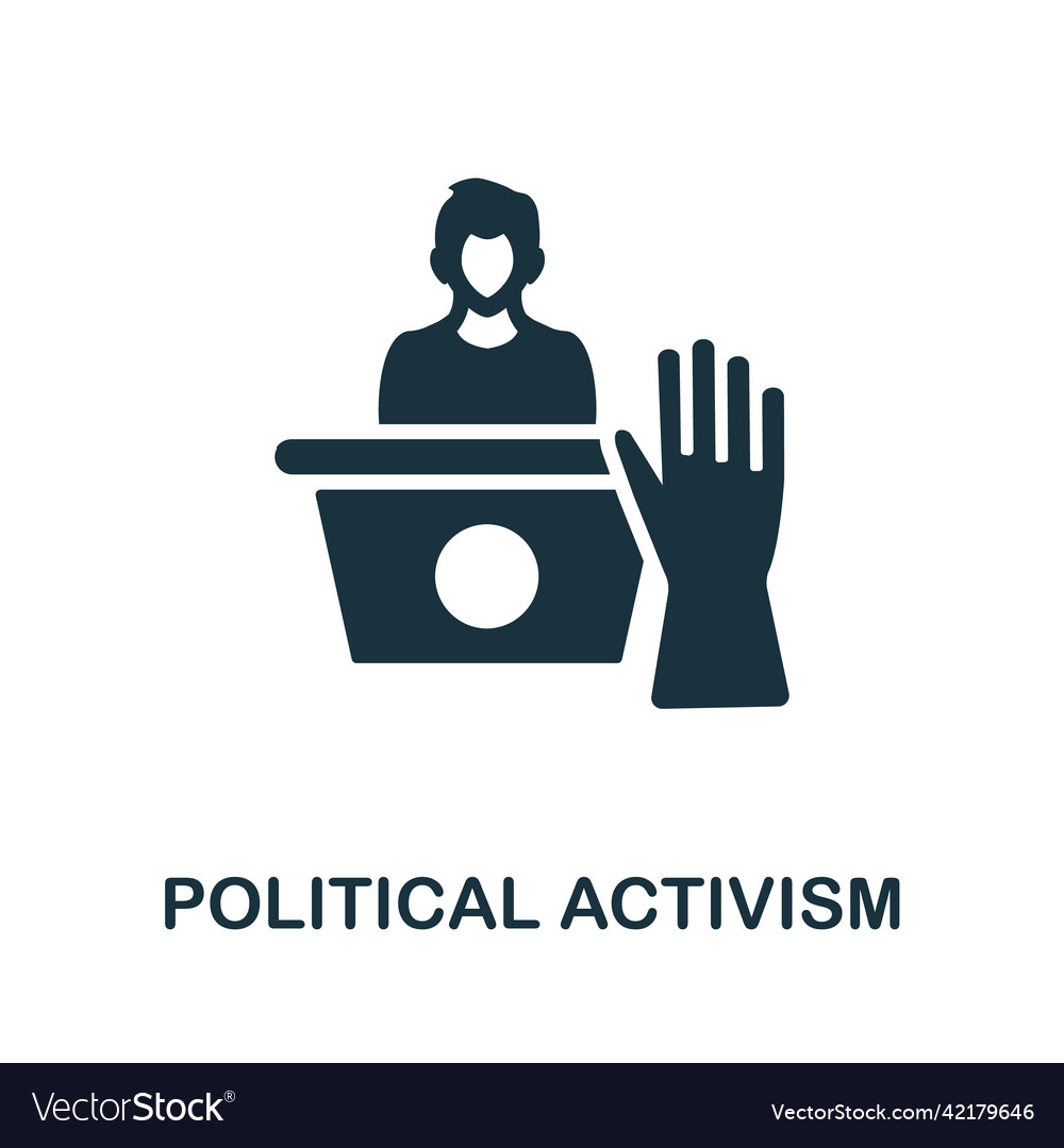 Political activism icon simple element from