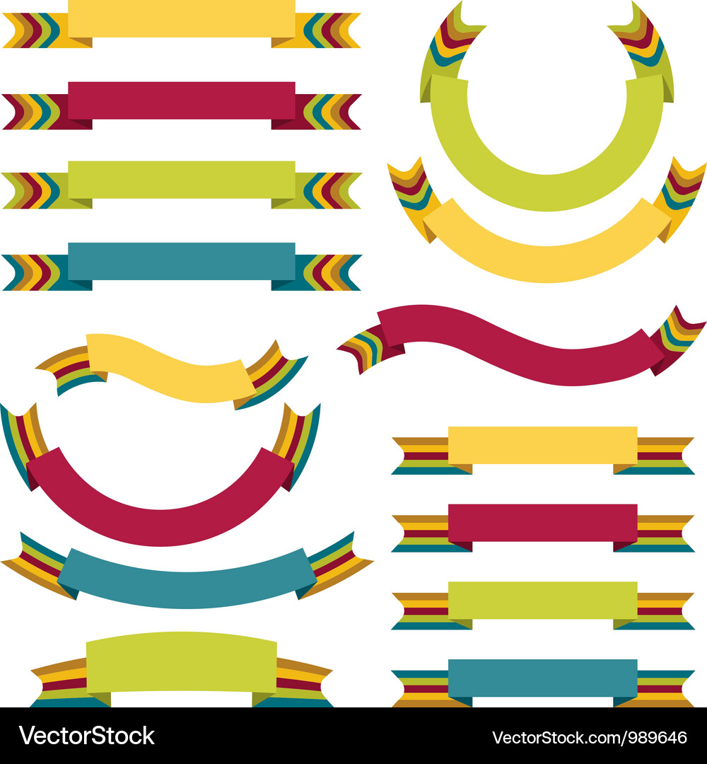 Ribbons labels set Royalty Free Vector Image - VectorStock