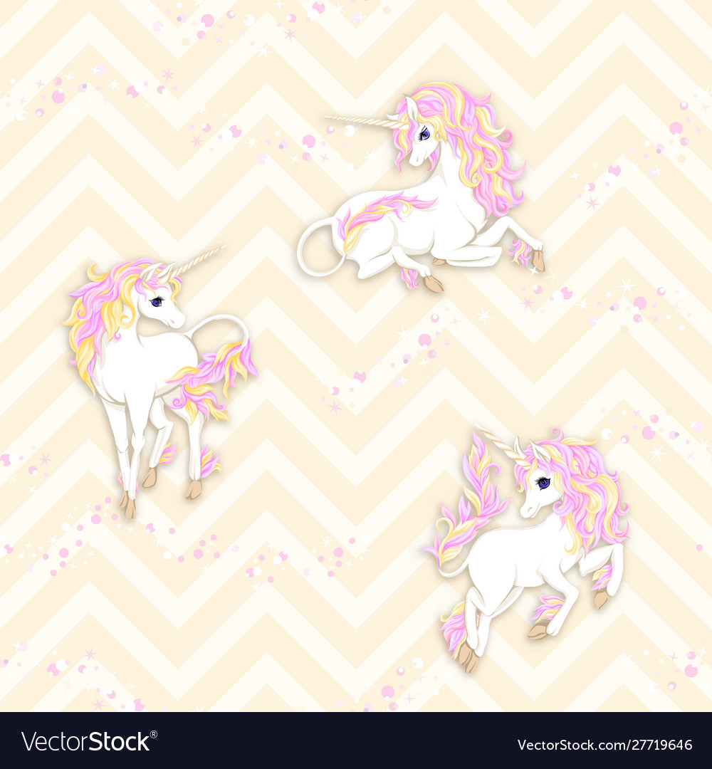 Seamless pattern background with unicorn vector image Seamless pattern background with unicorn