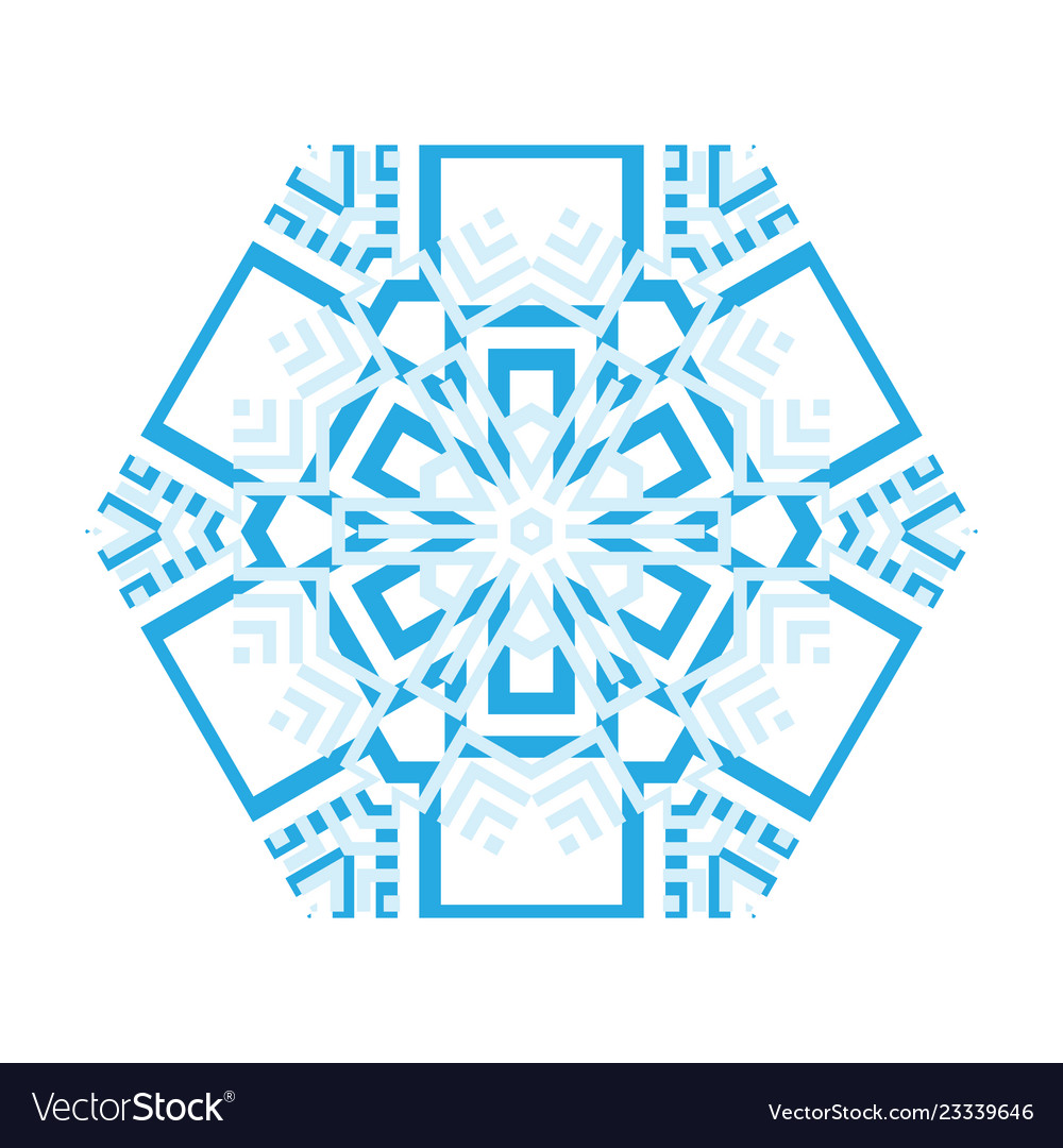 Simple snowflake icon isolated on white background