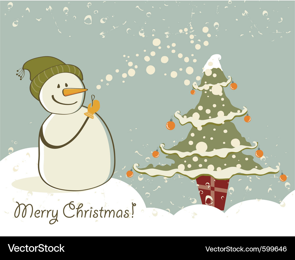 Snowman Royalty Free Vector Image - VectorStock