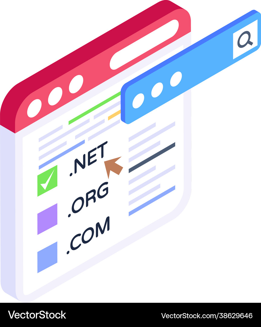 Web domains Royalty Free Vector Image - VectorStock