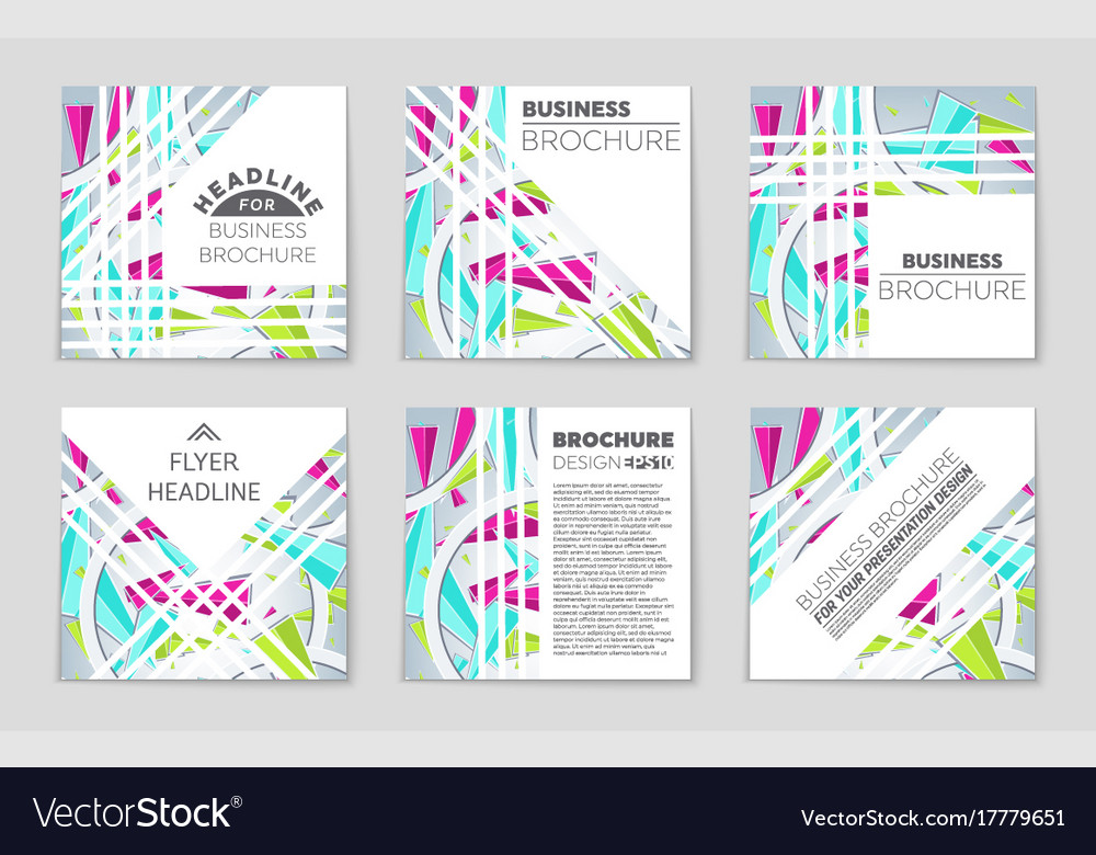 Abstract layout background set for art