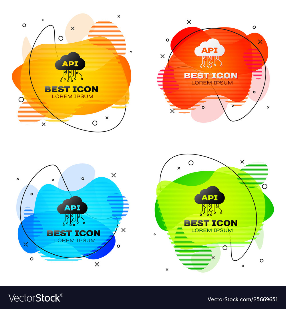 Black cloud api interface icon isolated vector image Black cloud api interface icon isolated