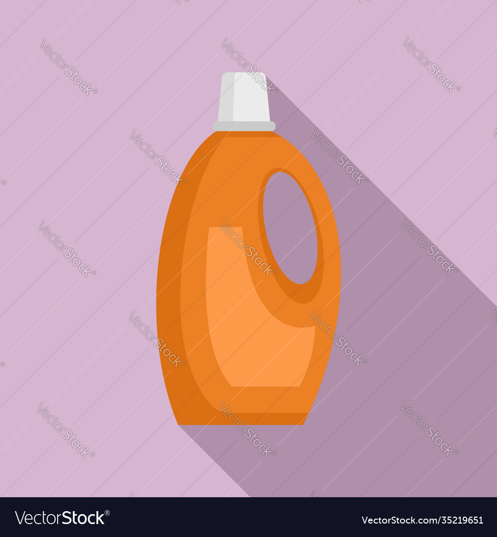 Cleaner plastic bottle icon flat style Royalty Free Vector