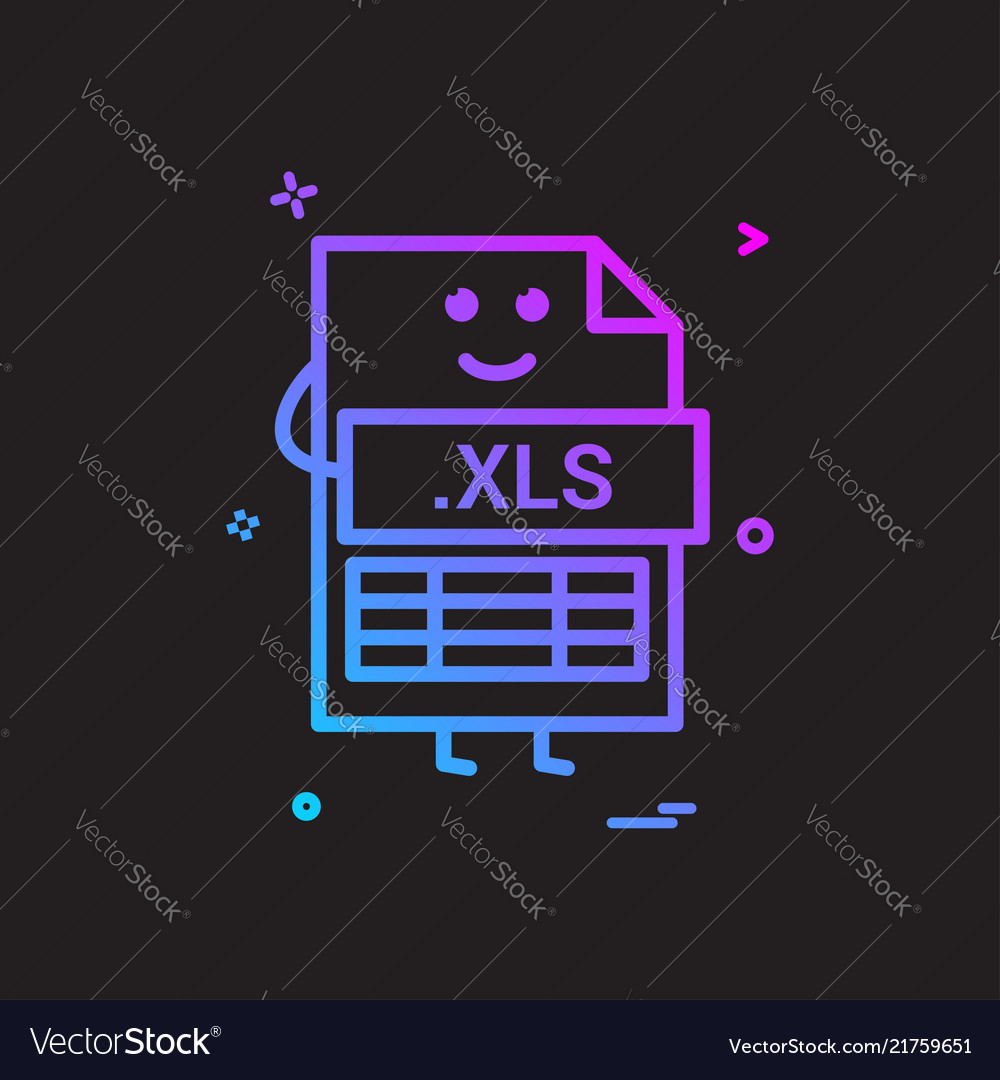 Computer xls Datei Format Typ Icon Design Vector Image Computer xls Datei Format Typ Icon Design