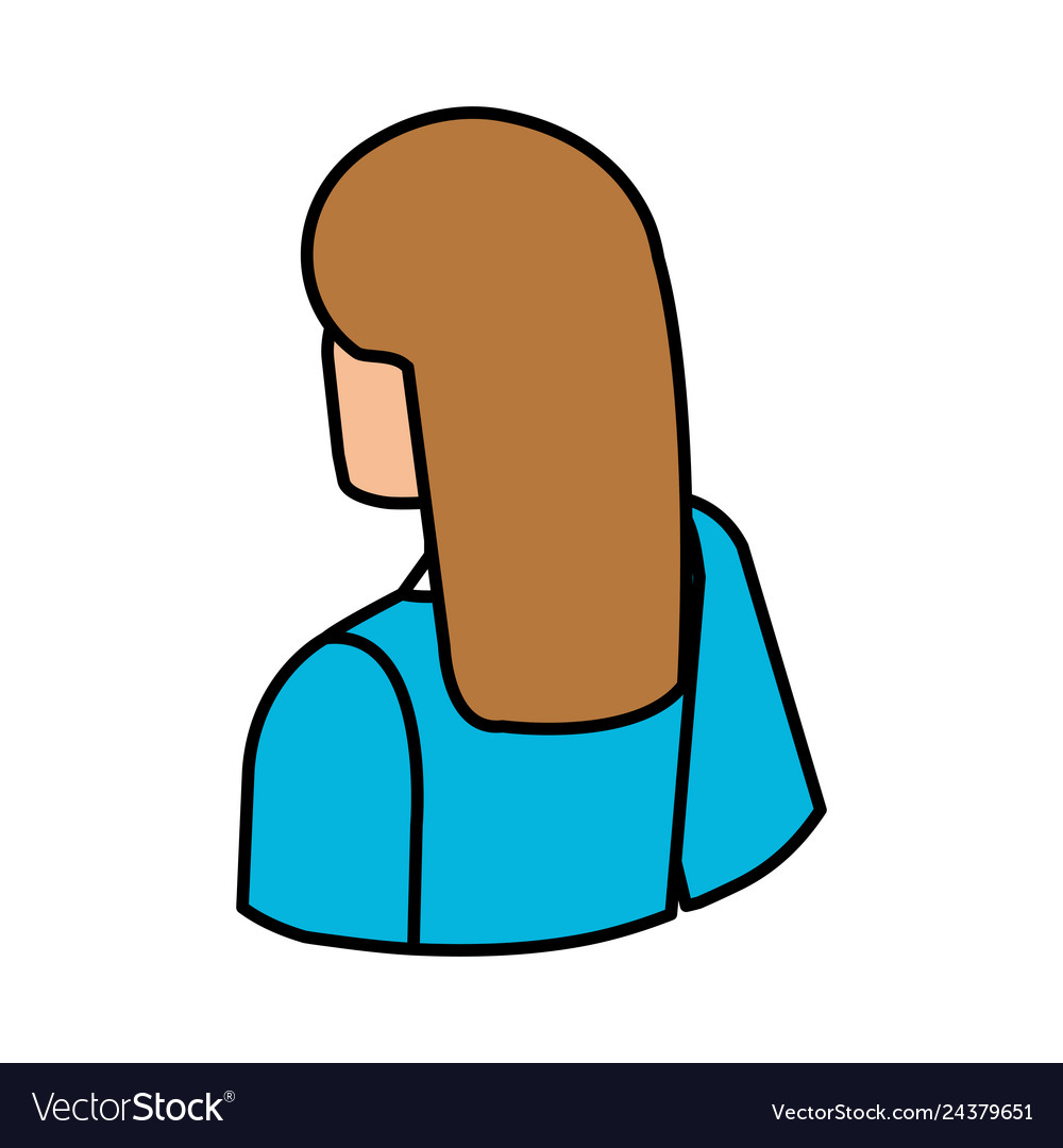 Elegant businesswoman back avatar character