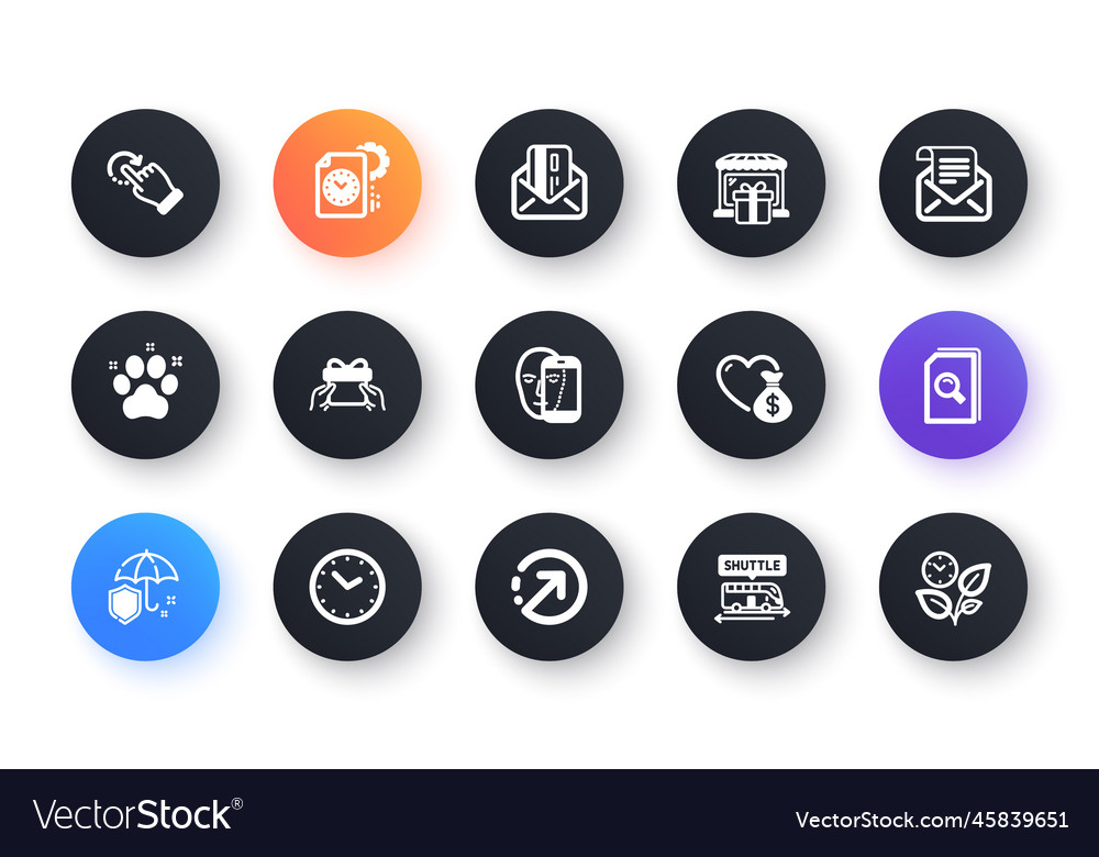 Minimal set of face biometrics rotation gesture vector image Minimal set of face biometrics rotation gesture
