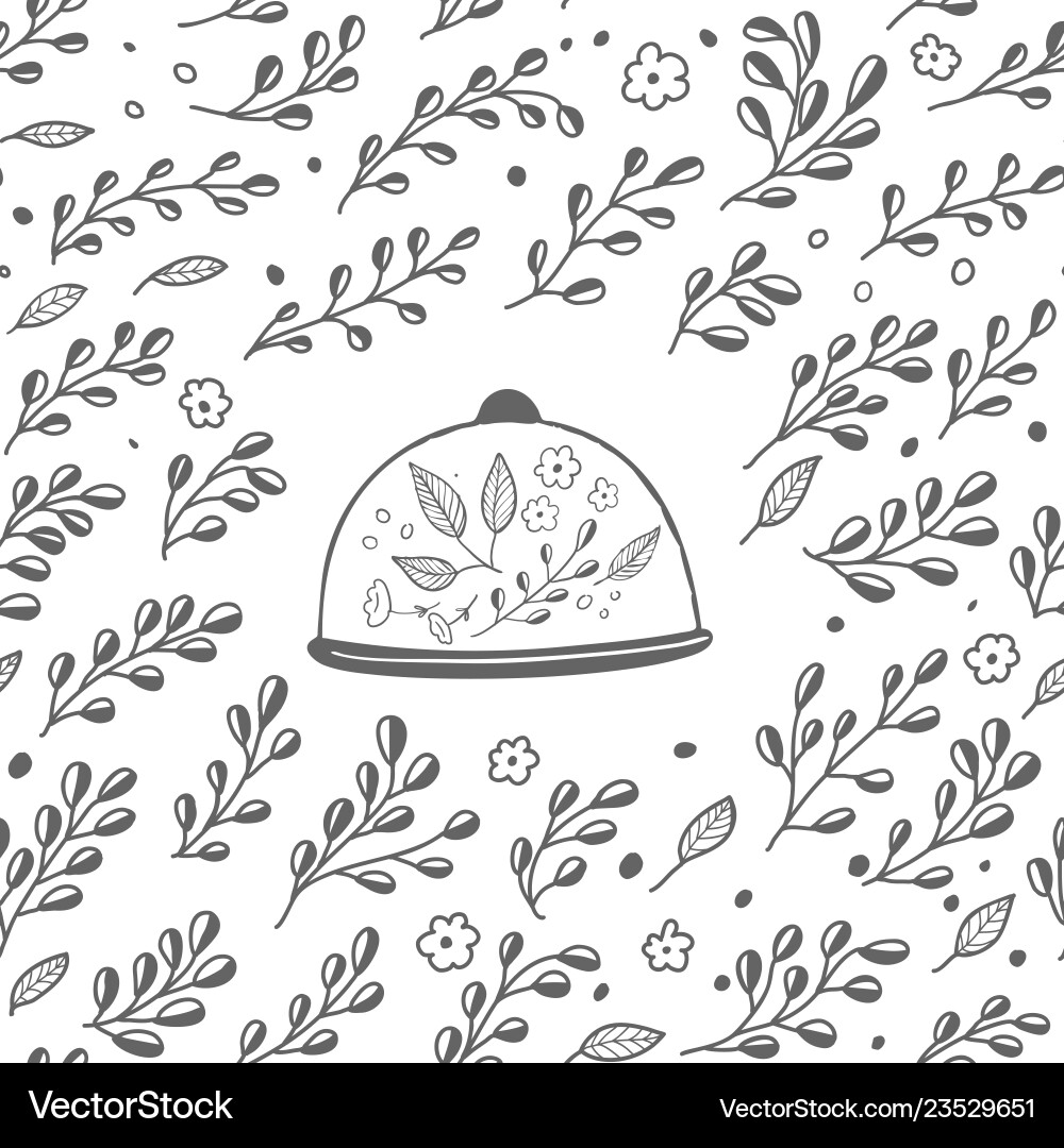 Monochrome seamless pattern Royalty Free Vector Image