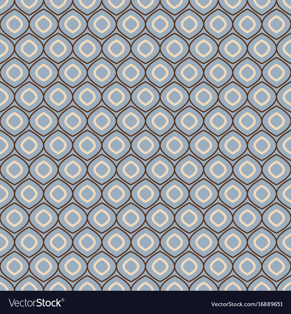 Seamless geometric pattern in retro blue colors